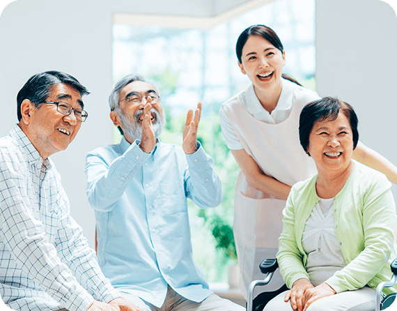 高齢者の介護施設とのグループ連携が可能